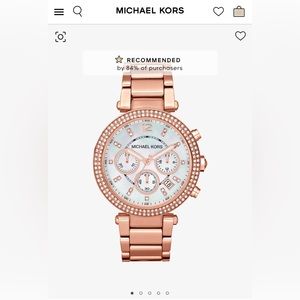 Michael Kors Parker Rose Gold Mother of Pearl Oversized Watch